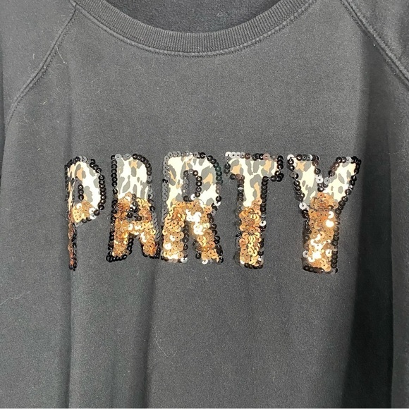 Torrid Black 'Party' Sequin Sweatshirt Size 2X - Picture 4 of 4
